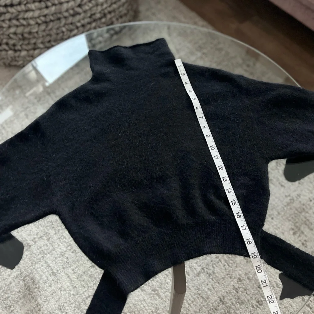 Aritzia Wilfred Lorin Black Wool Knit Alpaca Formal Evening Cozy Sweater Size XS - Picture 10 of 16